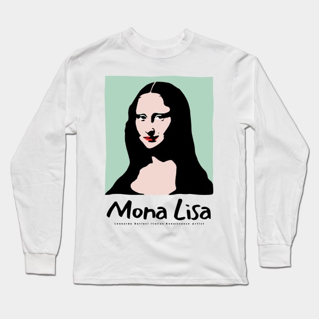 Retro Mona Lisa Long Sleeve T-Shirt by KewaleeTee